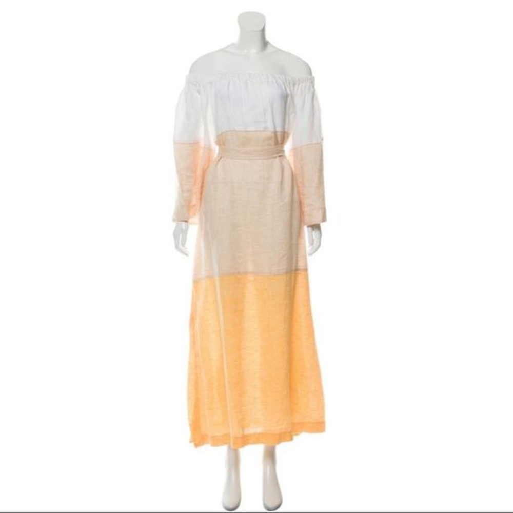 Lisa‎ Marie Fernandez Off-Shoulder Linen Dress